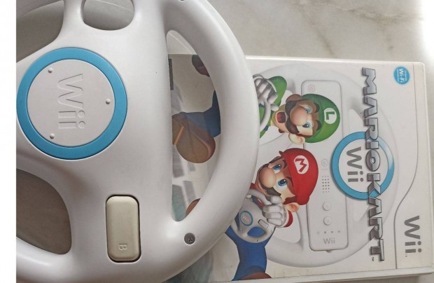 Eredeti Wii jtk Mario Kart + kormny _