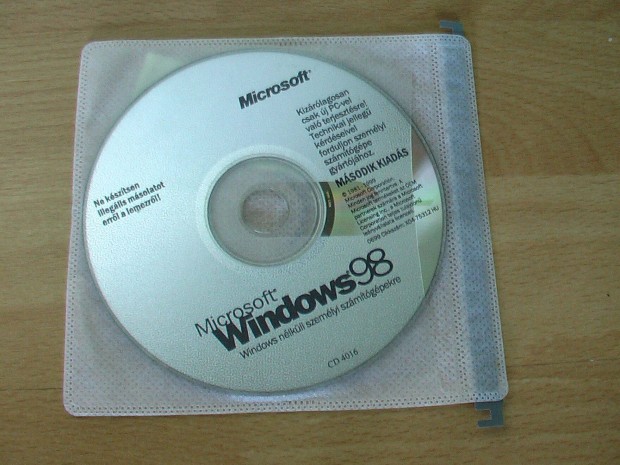 Eredeti Windows 98 CD, msodik kiads