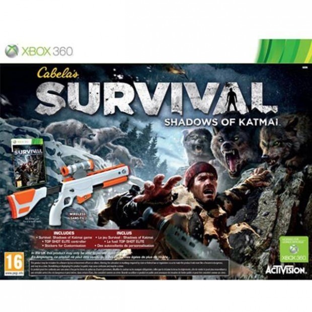 Eredeti Xbox 360 jtk Cabela's Survival Shadows Of Katmai + Gun