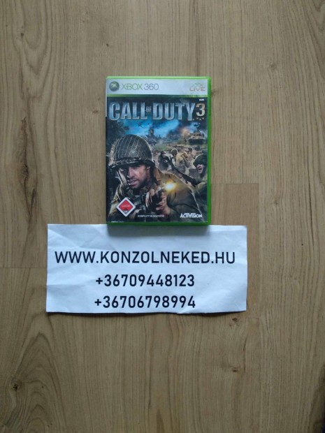Eredeti Xbox 360 jtk Call of Duty 3 Xbox One Kompatibilis