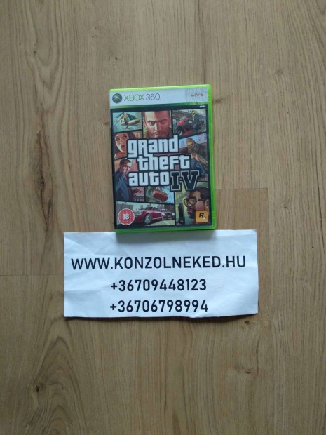 Eredeti Xbox 360 jtk Grand Theft Auto IV (4) Xbox One Kompatibilis