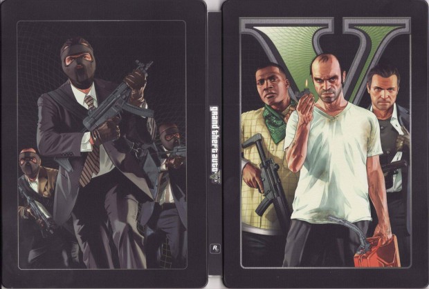 Eredeti Xbox 360 jtk Grand Theft Auto V Steelbook
