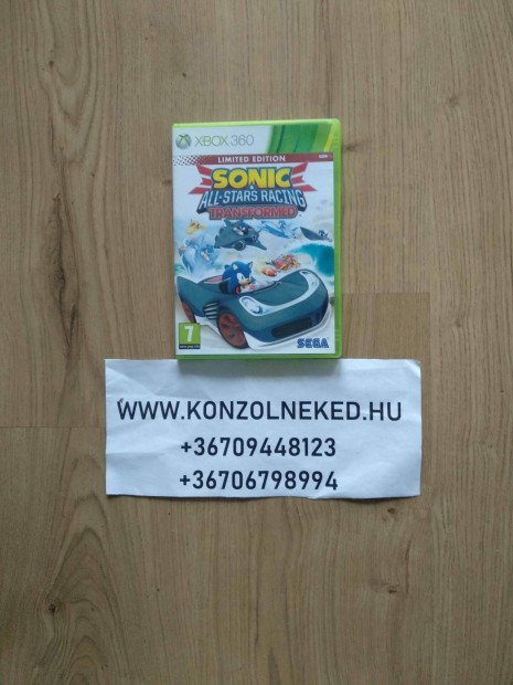 Eredeti Xbox 360 jtk Sonic All Stars Racing Transformed Xbox One Kom