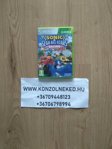 Eredeti Xbox 360 jtk Sonic & Sega All-Stars Racing With Banjo-Kazooi