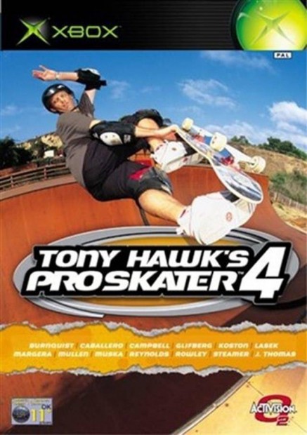 Eredeti Xbox Classic jtk Tony Hawks Pro Skater 4