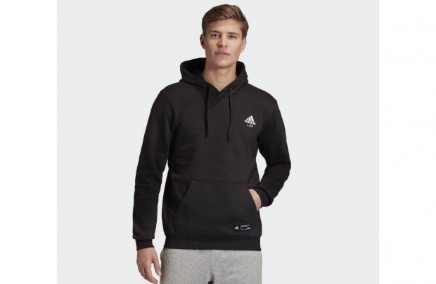 Eredeti! Adidas London Badge Sport férfi kapucnis pulóver (GJ9055) XL