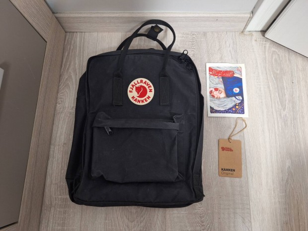 Eredeti, garancilis Fjallraven Kanken fekete 16 literes htizsk