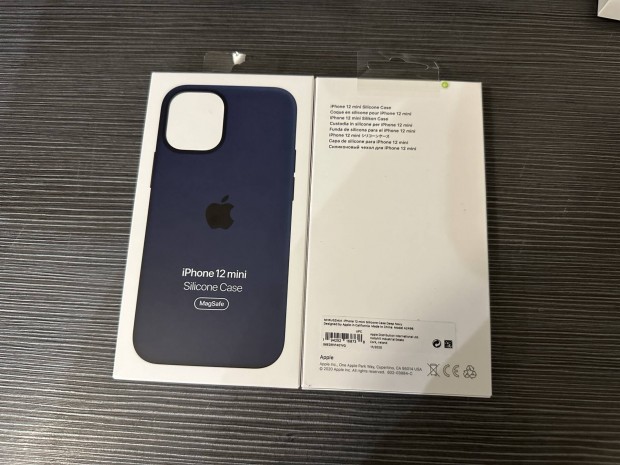 Eredeti, j Apple iphone 12 Mini Deep Navy szilikon tok 