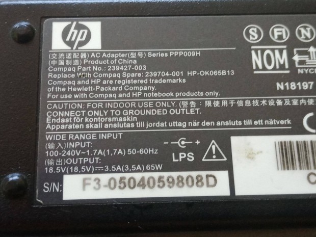 Eredeti hp laptop töltő eladó 8000ft óbuda