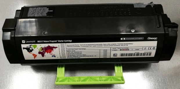 Eredeti j Lexmark 51B00A0 toner fekete