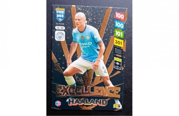 Erling Haaland Manchester City Excellence focis krtya Panini FIFA '25