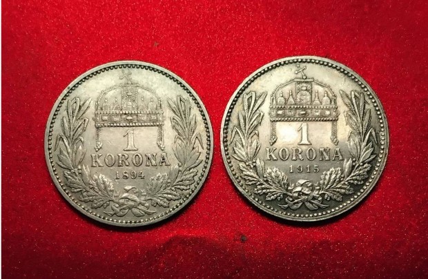 Érme pénz ezüst korona régi