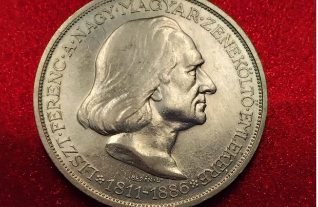 Érme pénz ezüst pengő Liszt régi