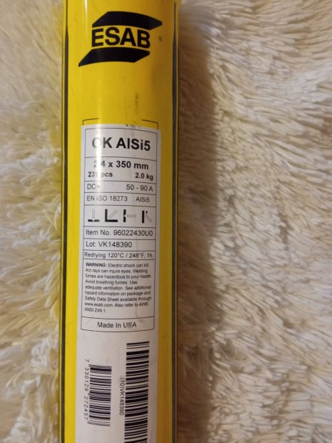 Esab OK AISi5 Alu hegesztplca 2.4x350mm 2kg