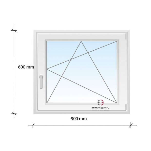 Eseren Buk-Nyl ablak 90x60 - Lahanita Ablak