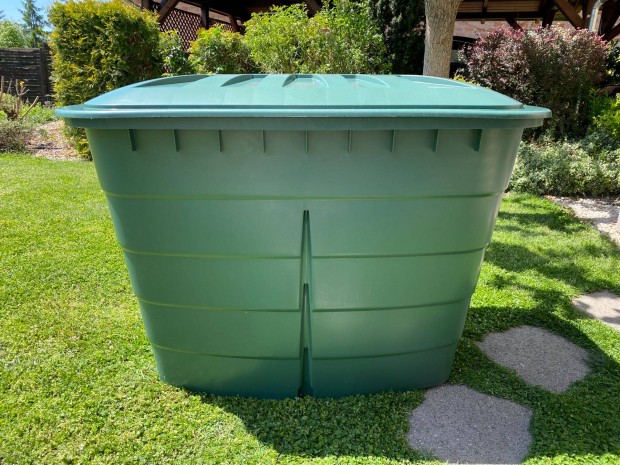 Esővízgyűjtő tartály 520 l, szögletes, zöld