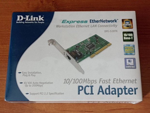 Ethernet 10/100 Mbps hálózati kártyák 8 db