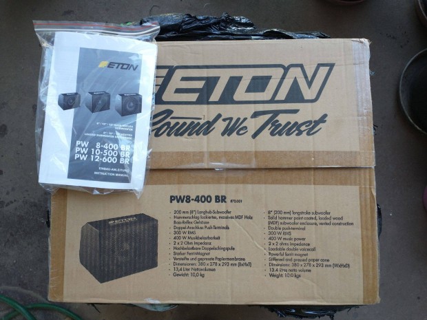 Eton PW8-400BR mélyláda, mélynyomó új állapotú