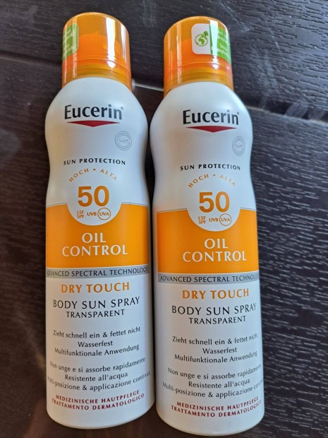 Eucerin Oil Dry Touch Control Body Sun Spray, 200 ml