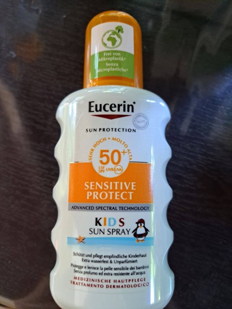 Eucerin Sun FF50+ gyerek napoz spray 200 ml, napkrm, naptej