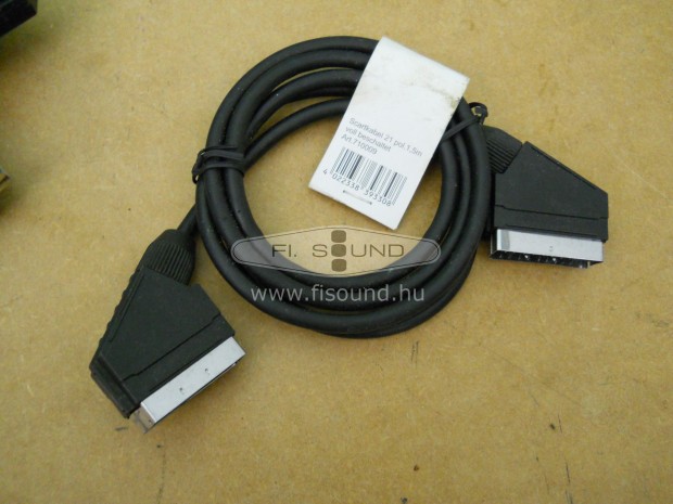 Euro AV scart hosszabbt, 1,5 m-s, 21 plus