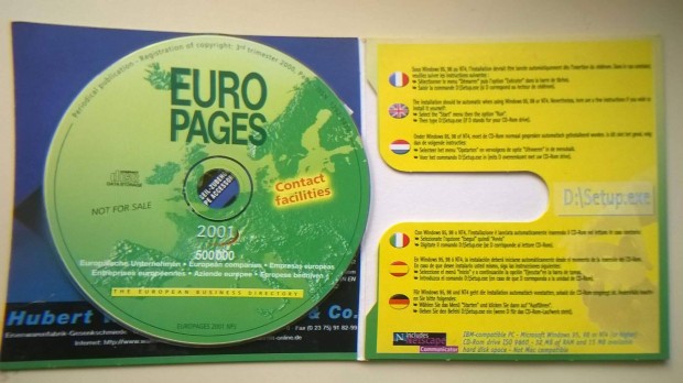 Europages , Eurpai zleti Telefonknyv CD 2001 , j