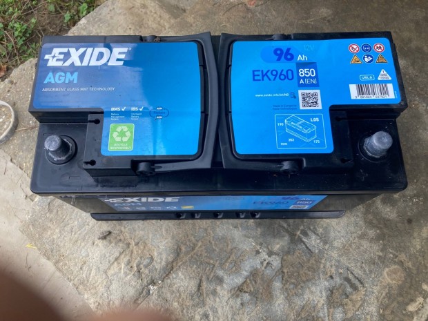 Exide AGM EK960 12V 96Ah 850A szgk akkumultor j+