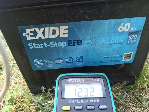 Exide aut akkumultor hasznlt 60Ah.