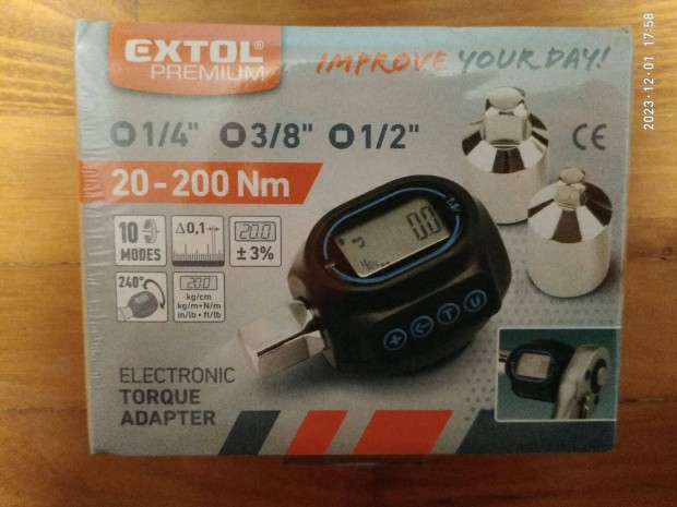 Extol Premium digitlis nyomatk adapter 20-200 Nm, j, bontatlan