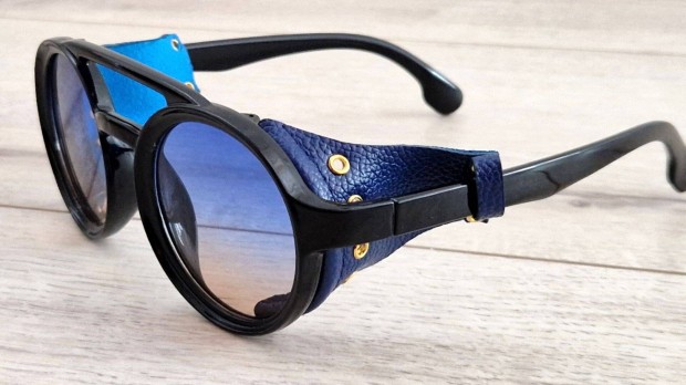 Eyecrafter Café Racer Vintage Retro divatos Pilóta napszemüveg kék