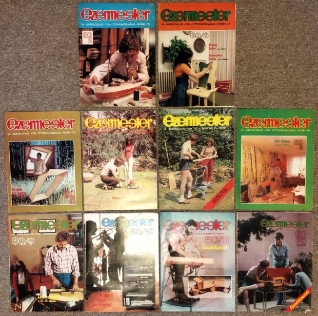 Ezermester barkács magazinok (102 db) 1980-as évek