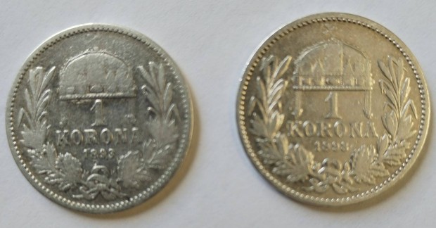Ezüst 1 korona 1893