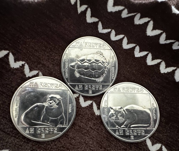 Ezüst 200 forint természetvédelmi sor -(3db egyben)
