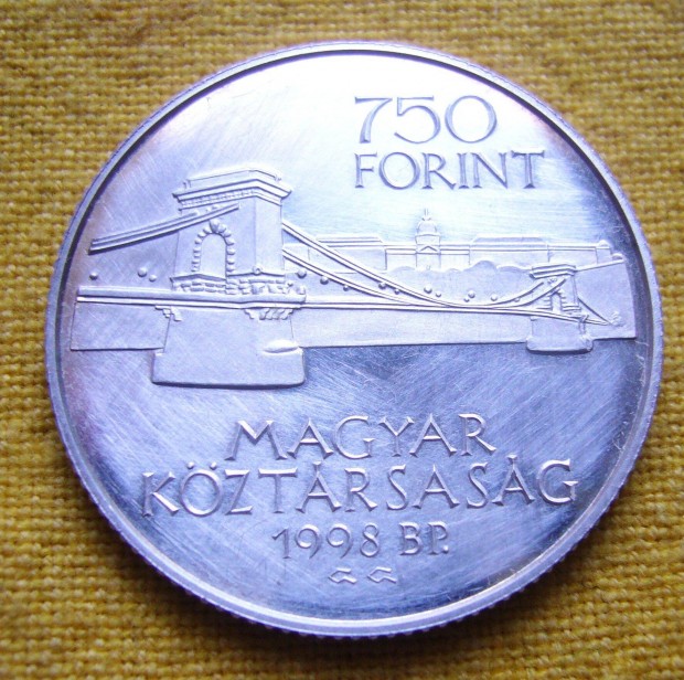 Ezüst 750 Ft 125 éves Budapest Proof UNC