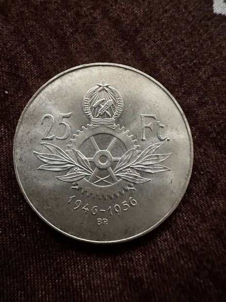 Ezüst MNK Emlék "Jó" 25 Forint, 1956 nagyon szép