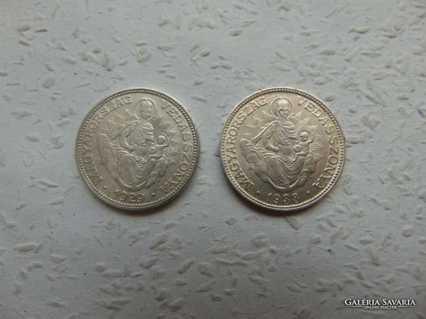 Ezst Madonns 2 peng 1929 - 1938 LOT ! 02