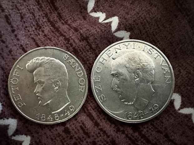 Ezüst Széchenyi 10 forint + Petőfi 5 Forint - képek szerint