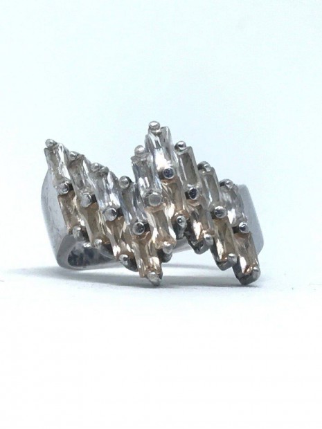 Ezst, impozns gyr, 18 mm