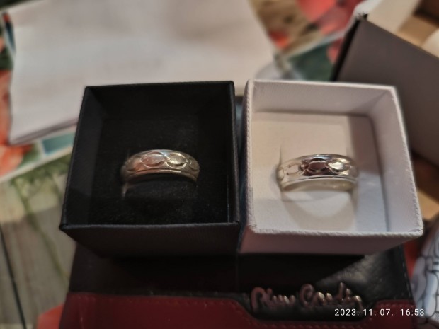 Ezüst karikagyűrű pár 