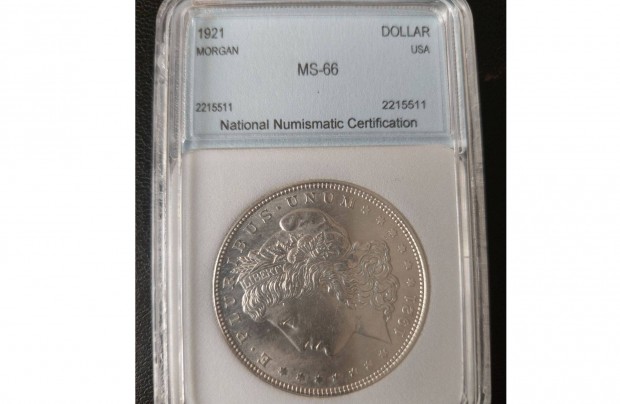 Ezst pnz Morgan dollr MS-66