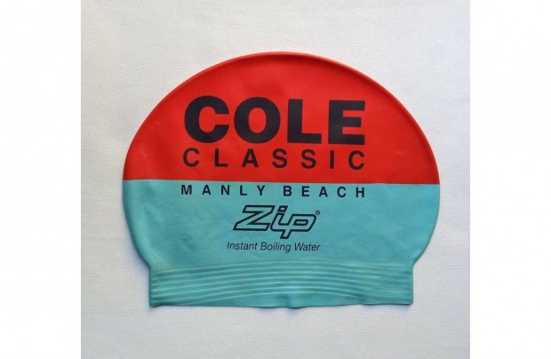 Ezsts kk-narancs szsapka Cole Classic Manly Beach Zip a felirat