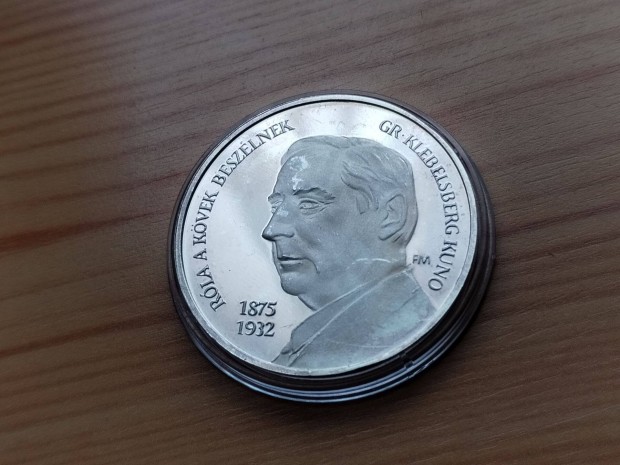 Ezüstözött emlékérem "Gróf klebelsberg Kunó" emlékérem