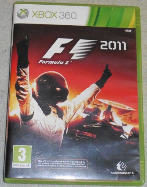 F1 2011 (Forma 1) Gyri Xbox 360 Jtk Akr Flron