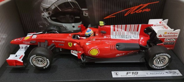 F1 Ferrari F10 Fernando Alonso 2010 1:18 Hot Wheels
