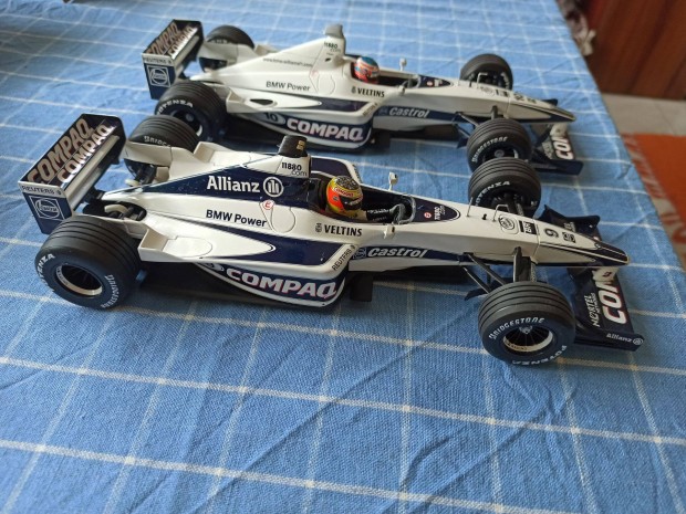 F1 Minichamps BMW 1:18, Ralf Schumacher J.Button Fém autók Párban!