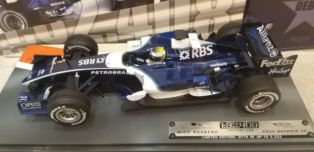 F1 Williams FW28 2006 Bahrain gp. Nico Rosberg 1:18 Hotwheels