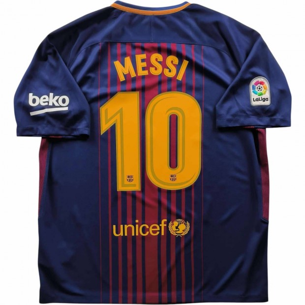 FC Barcelona 2017-18 Nike hazai Lionel Messi foci mez XL-es