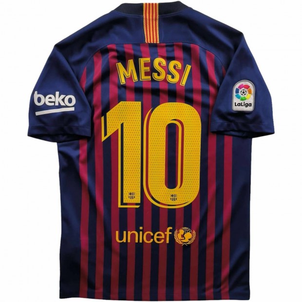 FC Barcelona 2018-19 Nike hazai Lionel Messi foci mez S-es