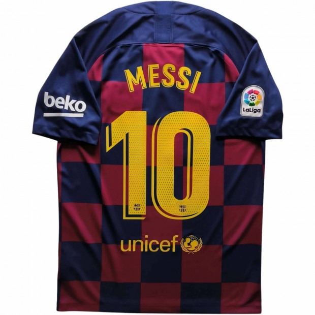 FC Barcelona 2019-20 Nike hazai Lionel Messi foci mez M-es