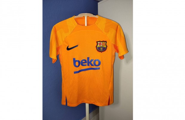 FC Barcelona eredeti Nike narancssrga edz gyerek mez (128-137)